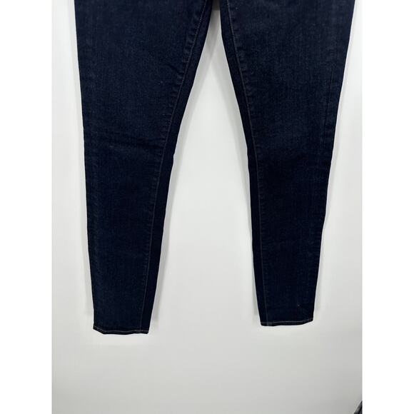 Madewell Dark Wash Alley Straight Denim Cotton Blend Stretch Jeans Size Size 26 - Picture 3 of 8